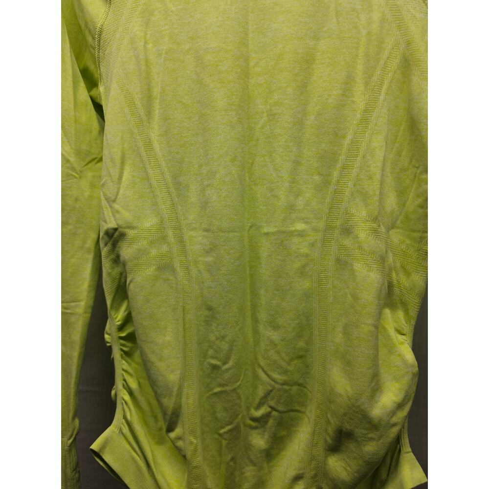 Athleta Neon Yellow Ruched Long Sleeve Running Top Women’s M - Picture 4 of 5